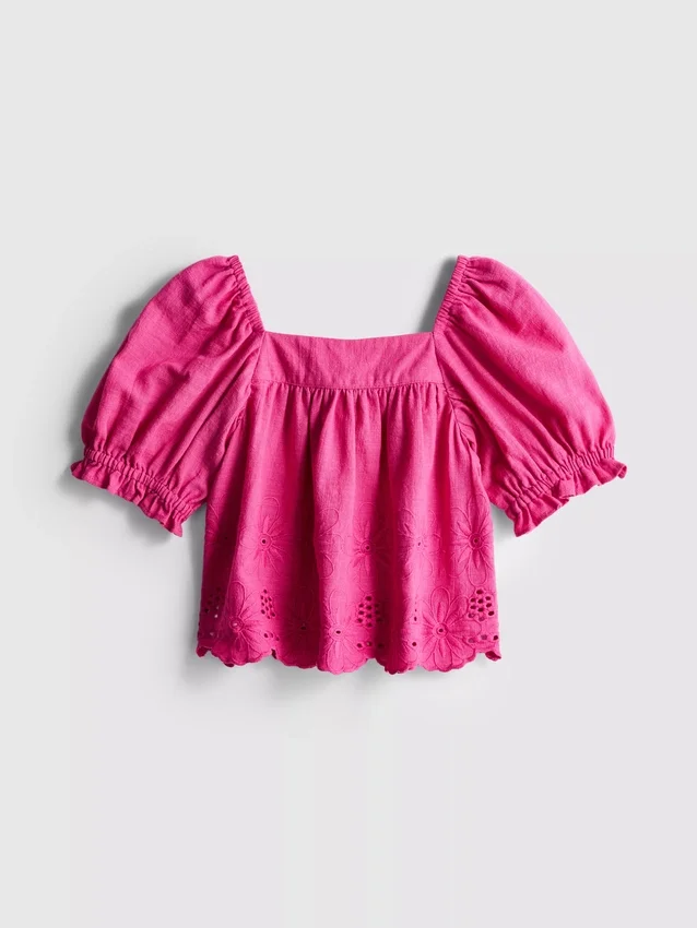 1,5-8 anos | blusa com bordado floral