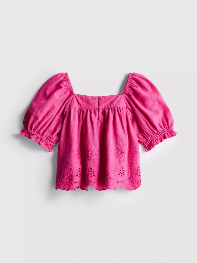1,5-8 anos | blusa com bordado floral