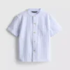 1,5-8 anos | camisa com gola de banda