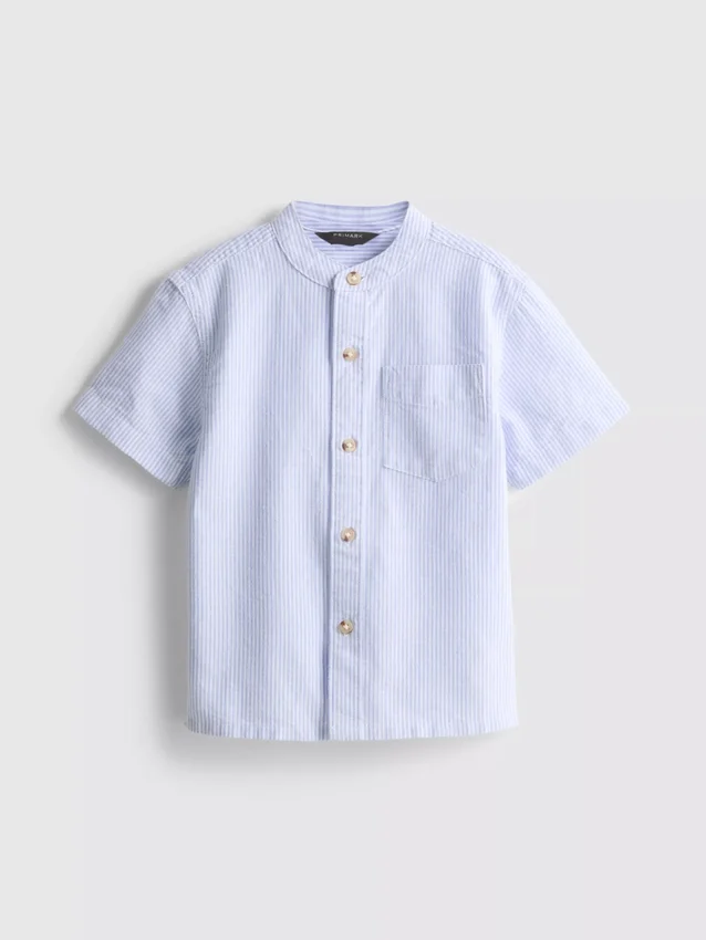 1,5-8 anos | camisa com gola de banda