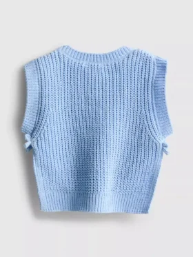 1,5-8 anos | camisola sem mangas em malha com laço