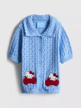 1,5-8 anos | Casaco de calções com gola da Hello Kitty