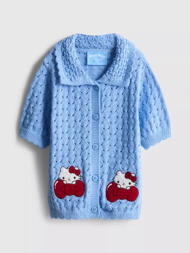 1,5-8 anos | Casaco de calções com gola da Hello Kitty