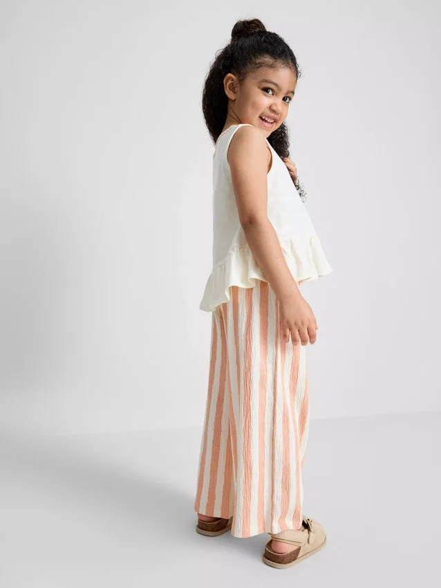1,5-8 anos | Conjunto de blusa com peplum bordado e calças