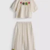1,5-8 anos | Conjunto de blusa e calças em croché