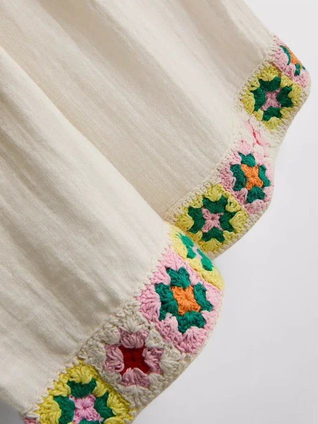 1,5-8 anos | Conjunto de blusa e calças em croché