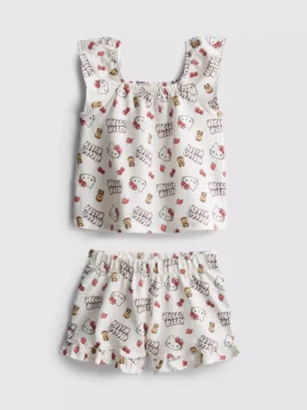 1,5-8 anos | Conjunto de blusa e calções Hello Kitty