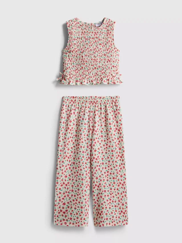 1,5-8 anos | Conjunto de blusa sem mangas e calças