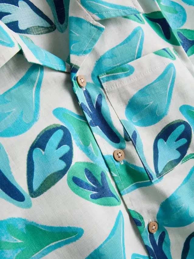 1,5-8 anos | Conjunto de camisa e calções em algodão slub