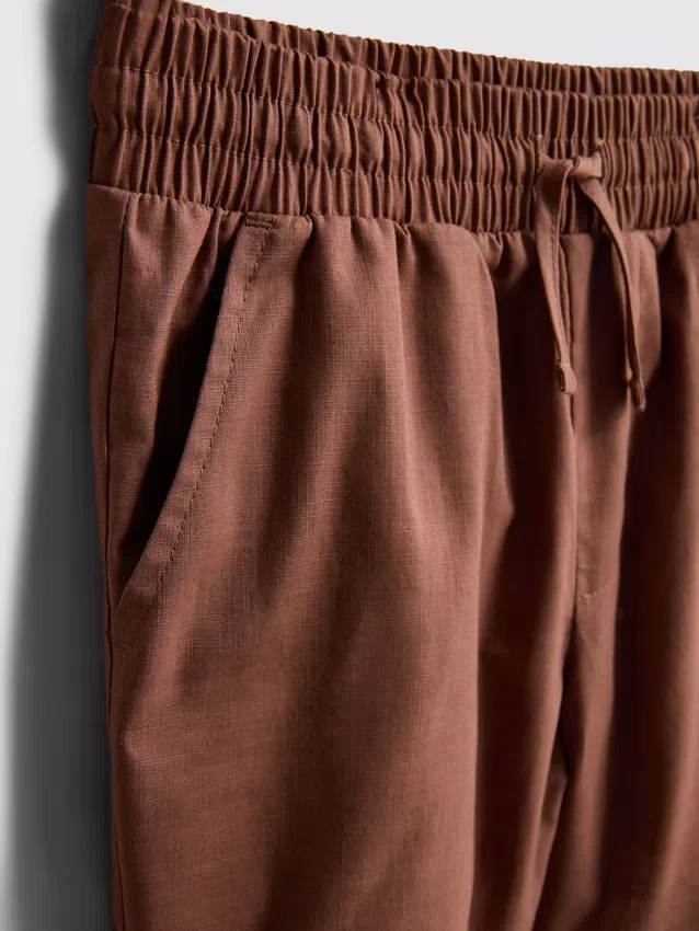 1,5-8 anos | Conjunto de camisa e calções em algodão slub