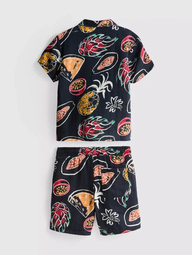 1,5-8 anos | Conjunto de camisas e calções estampados