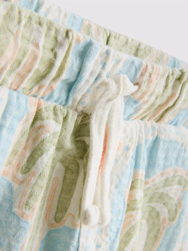 1,5-8 anos | Conjunto de camisas e calções estampados com textura