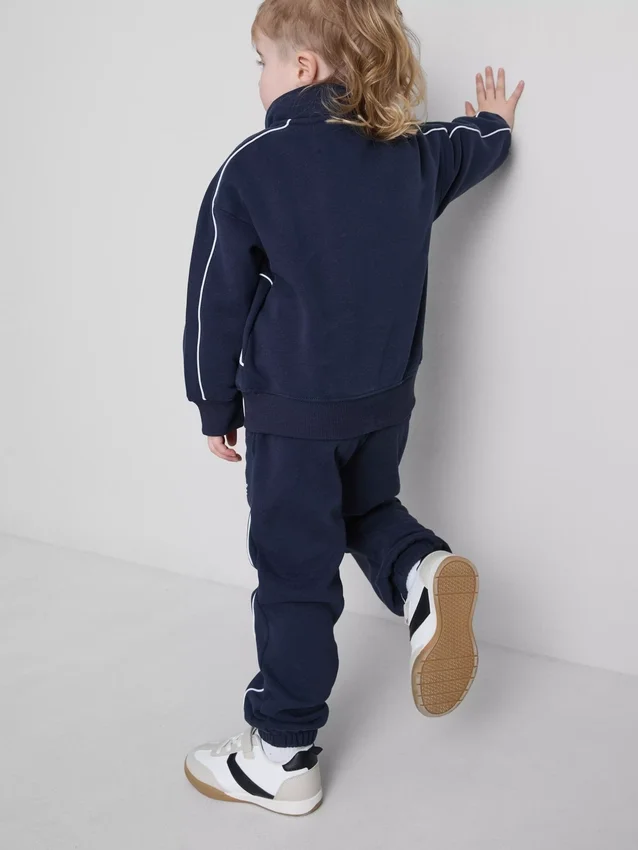 1,5-8 anos | Conjunto de camisola com gola em funil e calças de fato de treino