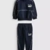 1,5-8 anos | Conjunto de camisola com gola em funil e calças de fato de treino