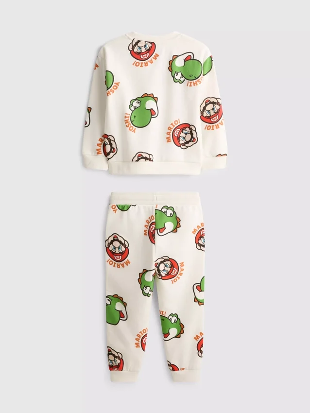1,5-8 anos | Conjunto de camisola e calças de fato de treino «Super Mario World»