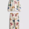 1,5-8 anos | Conjunto de camisola e calças de treino com estampado de dinossauros