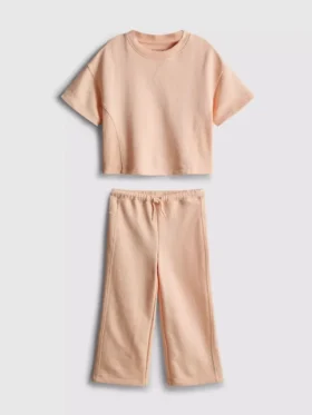 1,5-8 anos | Conjunto de t-shirt larga e calças de fato de treino