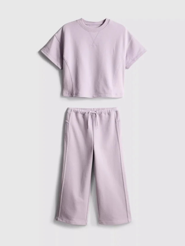 1,5-8 anos | Conjunto de t-shirt larga e calças de fato de treino