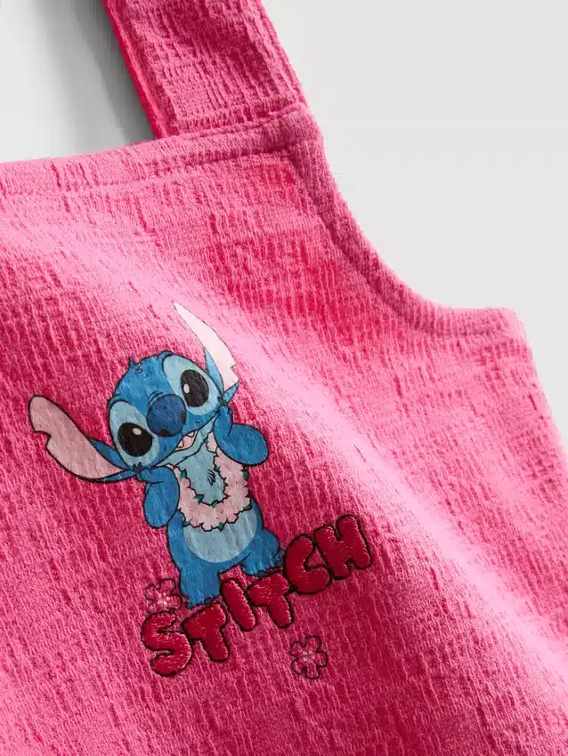 1,5-8 anos | Conjunto de top e calças com ric rac do Stitch da Disney