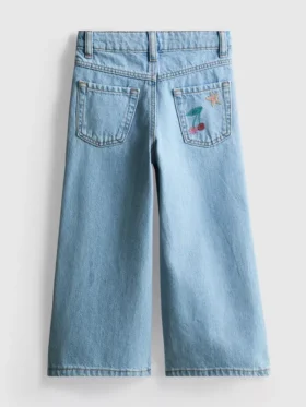1,5-8 anos | Jeans com bordados de frutas