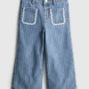 1,5-8 anos | Jeans com riscas e ric rac