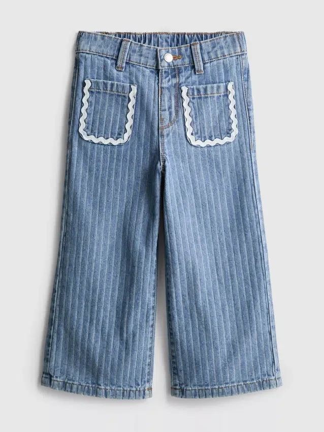 1,5-8 anos | Jeans com riscas e ric rac