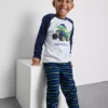 1,5-8 anos | pijama de malha polar com padrão de dinossauros