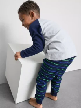 1,5-8 anos | pijama de malha polar com padrão de dinossauros