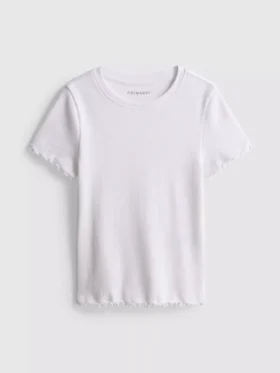 1,5-8 anos | T-shirt com acabamento em canelado
