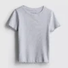 1,5-8 anos | T-shirt com acabamento em canelado