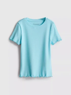 1,5-8 anos | T-shirt com acabamento em canelado