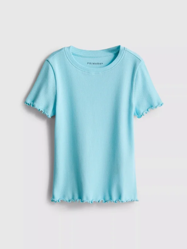 1,5-8 anos | T-shirt com acabamento em canelado