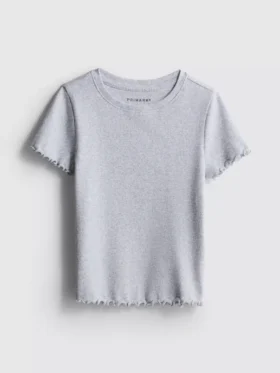 1,5-8 anos | T-shirt com acabamento em canelado