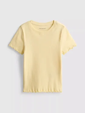 1,5-8 anos | T-shirt com acabamento em canelado