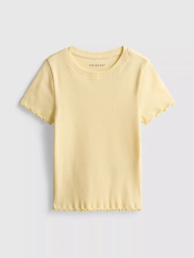 1,5-8 anos | T-shirt com acabamento em canelado