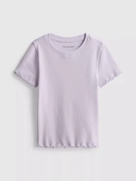 1,5-8 anos | T-shirt com acabamento em canelado