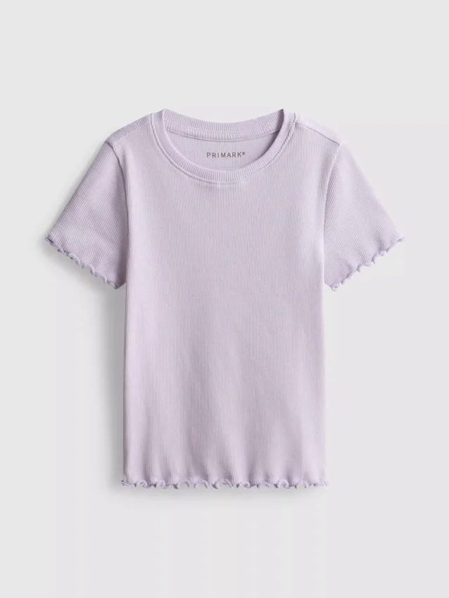 1,5-8 anos | T-shirt com acabamento em canelado