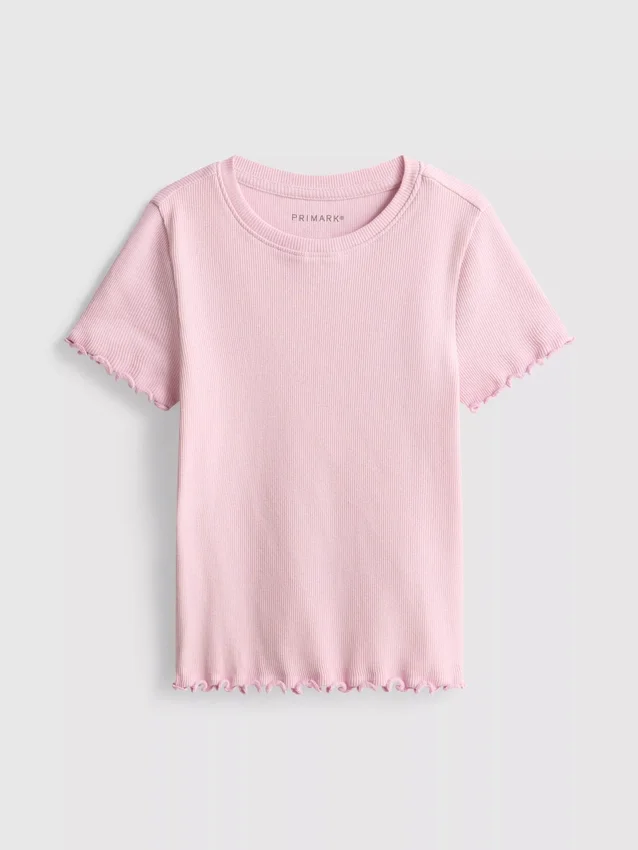 1,5-8 anos | T-shirt com acabamento em canelado