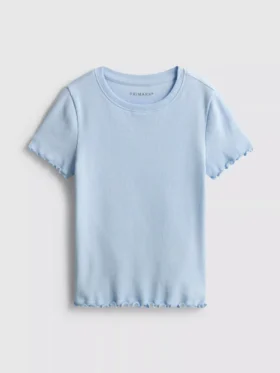 1,5-8 anos | T-shirt com acabamento em canelado