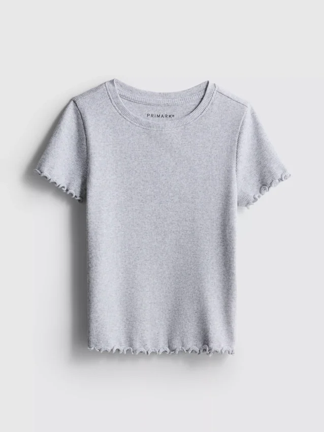 1,5-8 anos | T-shirt com acabamento em canelado