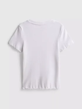 1,5-8 anos | T-shirt com acabamento em canelado