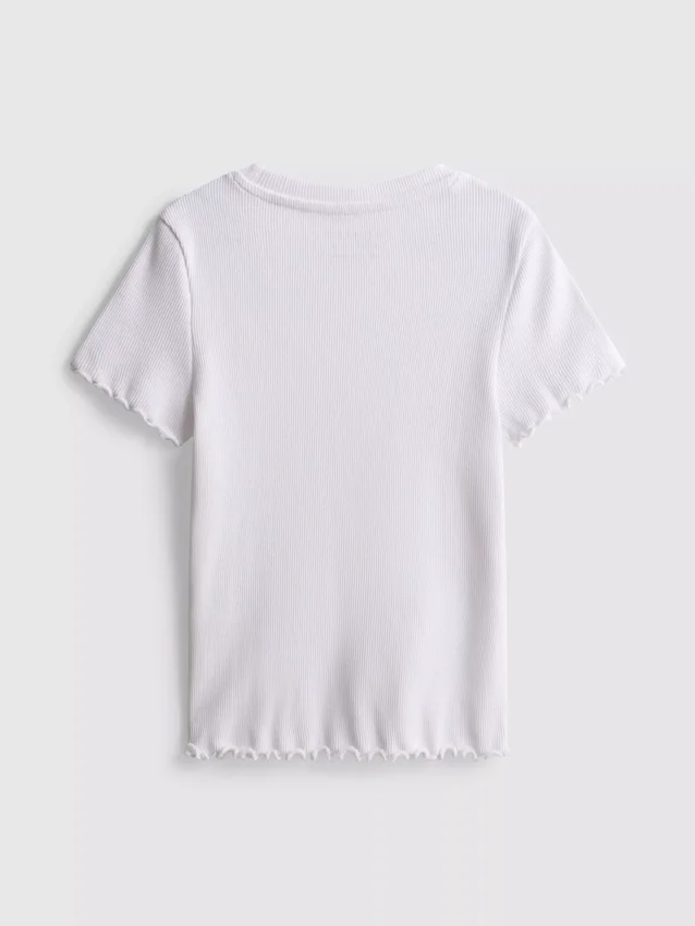 1,5-8 anos | T-shirt com acabamento em canelado