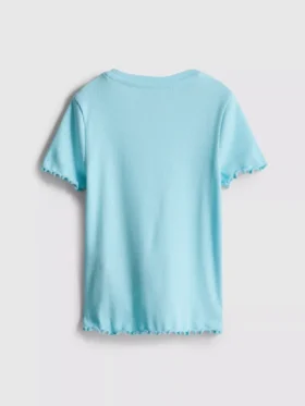1,5-8 anos | T-shirt com acabamento em canelado