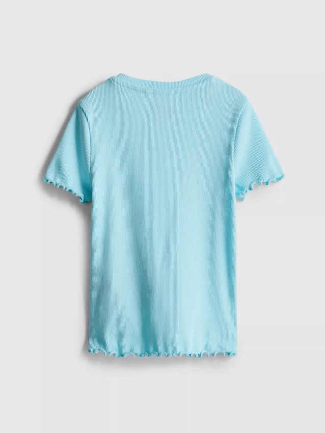 1,5-8 anos | T-shirt com acabamento em canelado