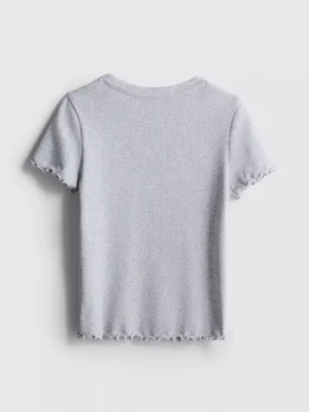 1,5-8 anos | T-shirt com acabamento em canelado
