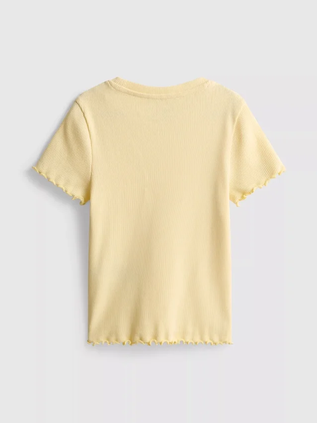 1,5-8 anos | T-shirt com acabamento em canelado