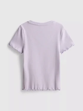 1,5-8 anos | T-shirt com acabamento em canelado