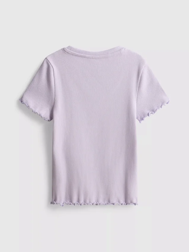 1,5-8 anos | T-shirt com acabamento em canelado