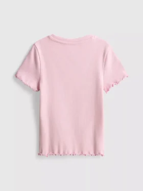 1,5-8 anos | T-shirt com acabamento em canelado