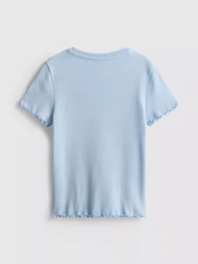 1,5-8 anos | T-shirt com acabamento em canelado